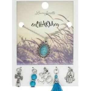 Laura Janelle Stone Charm Necklace Encharming, Brand New